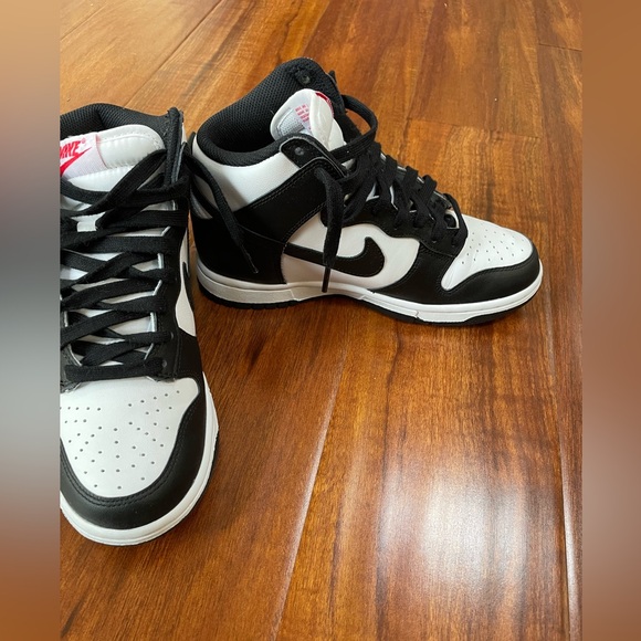 Women’s Nike Dunk High Black and White Sneakers - Picture 2 of 5